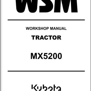 Kubota Tractor MX500 Workshop Manual 9Y111 19581 (1)