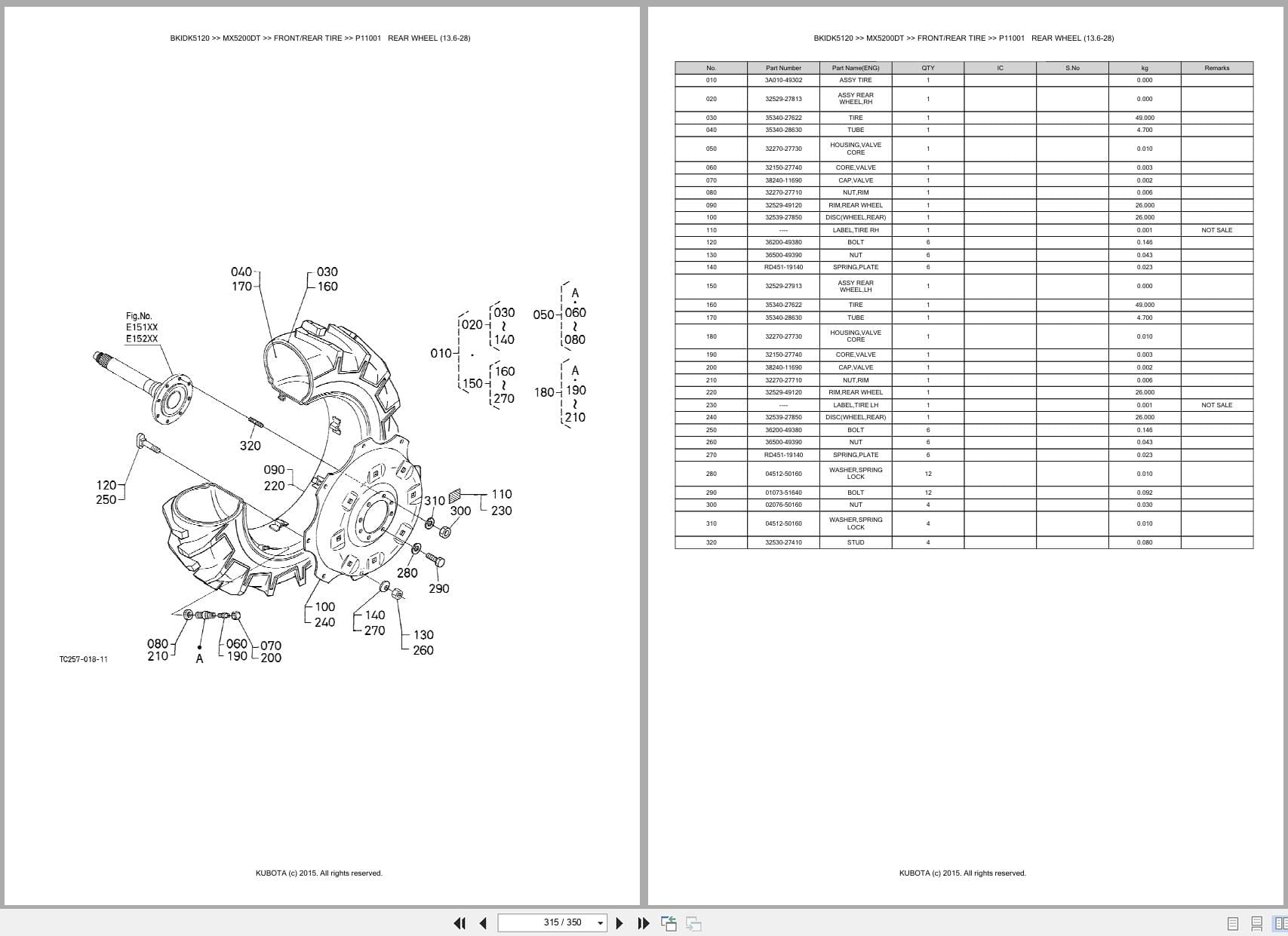Kubota Tractor MX5200DT Parts Catalog (2)
