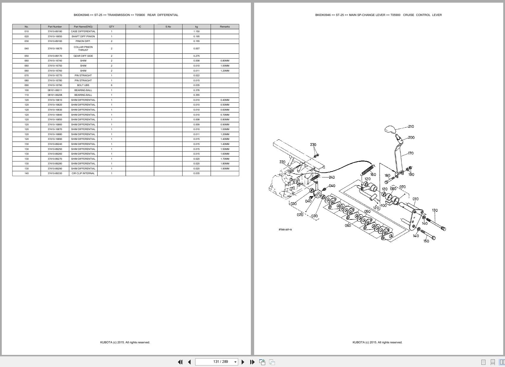 Kubota Tractor ST 25 Parts Catalog (2)
