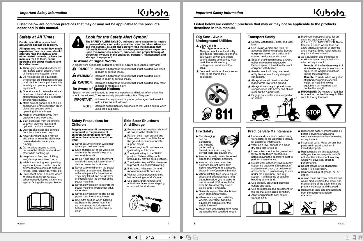 Kubota Tree Puller Post Puller AP STP25 Operation Manual 328 230MK (2)