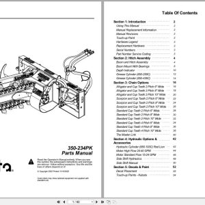 Kubota Trencher AP TR48 AP TR60 Parts Manual 350 234PK (1)