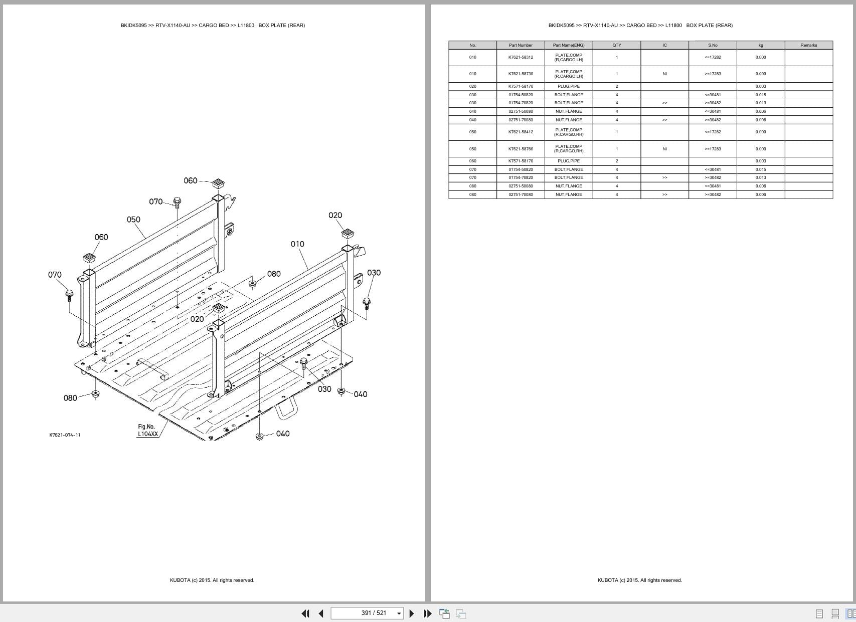 Kubota Utility Vehicle RTV X1140 AU Parts Catalog (2)