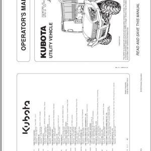 Kubota Utility Vehicle RTV XG850 Operators Maual K7824 7123 2 (1)