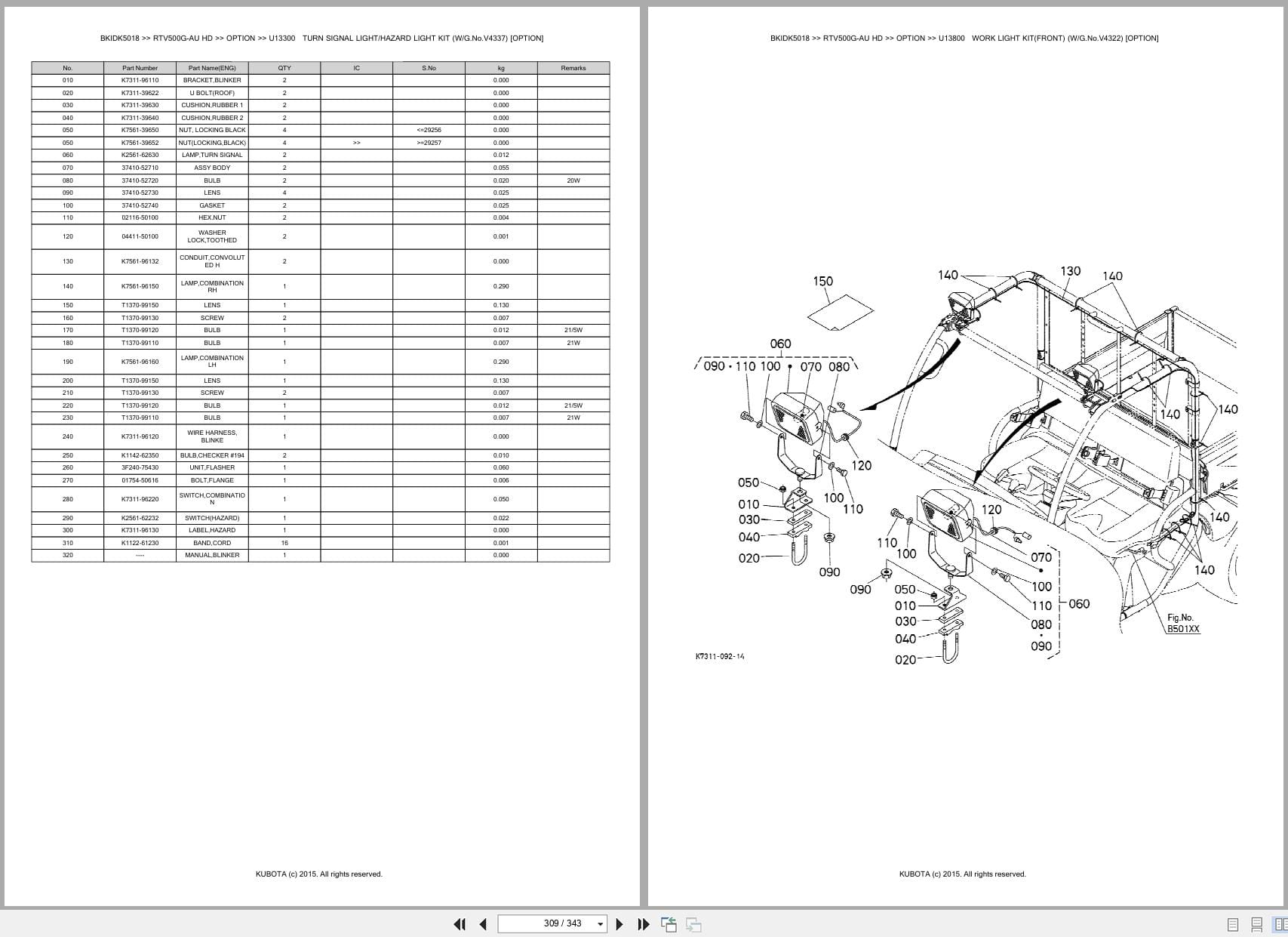 Kubota Utility Vehicle RTV500G AU HD Parts Catalog (2)