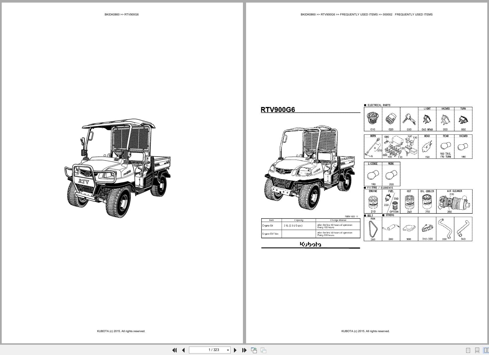 Kubota Utility Vehicle RTV900G6 Parts Catalog (1)