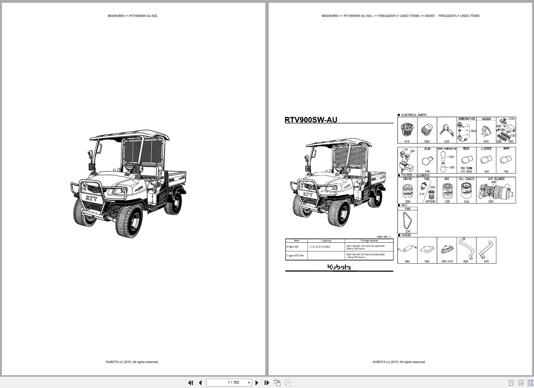 Kubota Utility Vehicle RTV900SW AU SDL Parts Catalog (1)