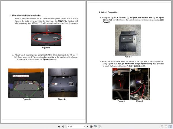 Kubota Winch Kit V4000S For RTV520 Installation Instructions (2)