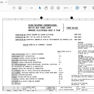 LIEBHERR 26K MIT EDC FU Tower Cranes Electrical Diagram DE (1)