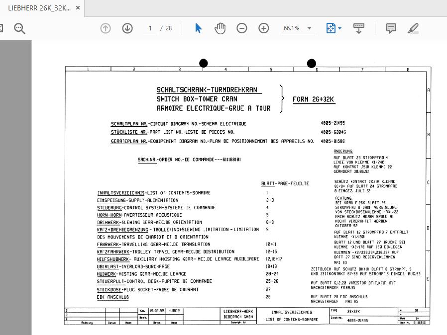 LIEBHERR 26K MIT EDC FU Tower Cranes Electrical Diagram DE (1)