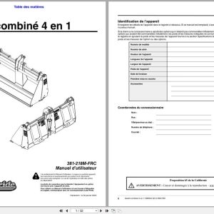 Land Pride 4 In 1 Combination Bucket CB0654 Operator Manual 381 218M FRC FR (1)
