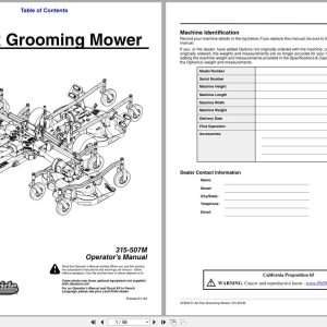 Land Pride All Flex Grooming Mowers AFM4211 Operation Manual 315 507M (1)