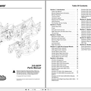 Land Pride All Flex Mower AFM4211 Parts Manual 315 507P (1)