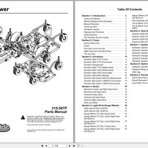 Land Pride All Flex Mower AFM4216 Parts Manual 315 587P (1)