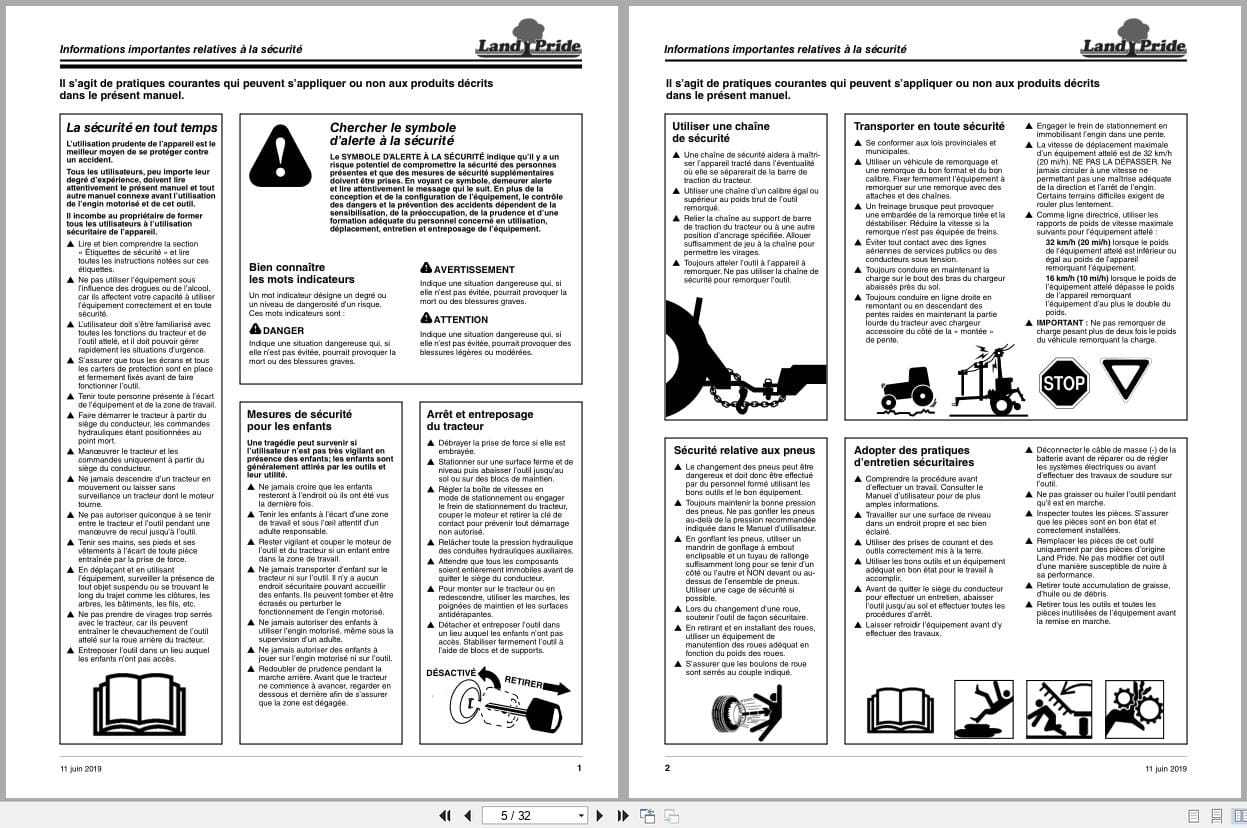 Land Pride Arena Grader AG1560 AG1572 AG1584 Operator Manual 307 324M FRC FR (2)