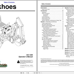 Land Pride Backhoes BH2585 Operator Manual 340 130M (1)
