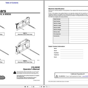 Land Pride Bale Spears BS10 BS20 BSE10 BSE20 Operation Manual 319 062M (1)