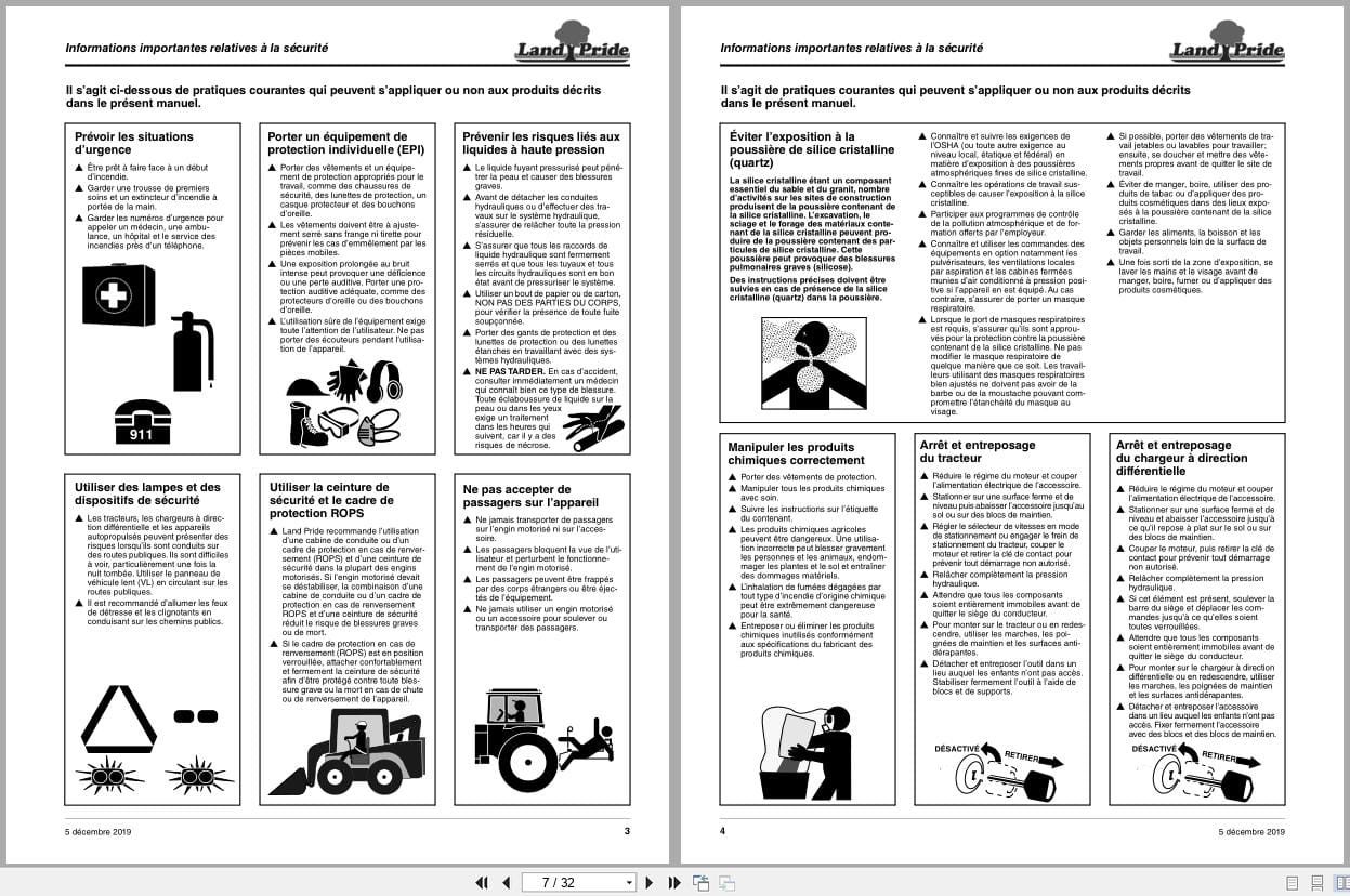 Land Pride Bale Spears BS30 to BSE50 Operator Manual 319 124M FRC FR (2)