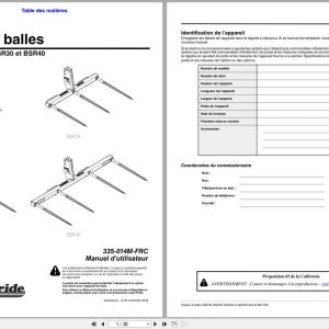 Land Pride Bale Spears BSR10 BSR20 BSR30 BSR40 Operator Manual 335 014M FRC FR (1)