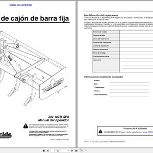 Land Pride Box Scrapers BB0548 BB0554 Operator Manual 303 187M SPA ES (1)