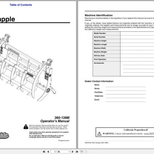 Land Pride Claw Grapple SGC0548 Operation Manual 380 138M (1)