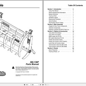 Land Pride Claw Grapple SGC0548 Parts Manual 380 138P (1)