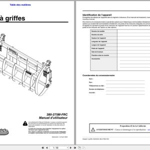 Land Pride Claw Grapple SGC0554 Operator Manual 380 275M FRC FR (1)