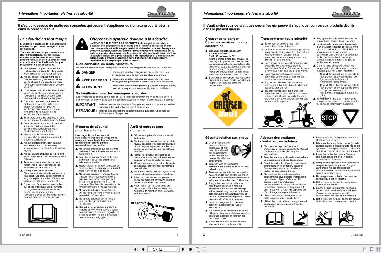 Land Pride Claw Grapple SGC0660 Operator Manual 380 164M FRC FR (2)