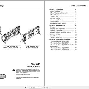 Land Pride Claw Grapple SGC0660 Parts Manual 380 164P (1)