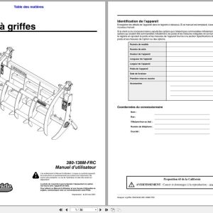 Land Pride Claw Grapples SGC0548 Operator Manual 380 138M FRC FR (1)