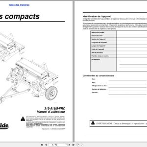 Land Pride Compact Drills 3P606NT 606NT Operator Manual 313 518M FRC FR (1)