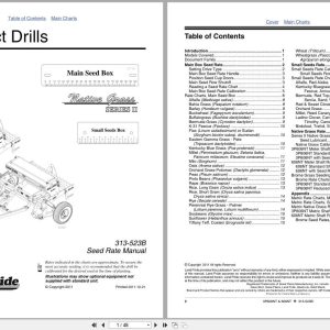 Land Pride Compact Drills 3P606NT 606NT Seed Rate Manual 313 523B (1)