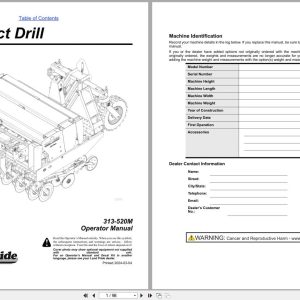 Land Pride Compact Drills 3P806NT Operator Manual 313 520M (1)