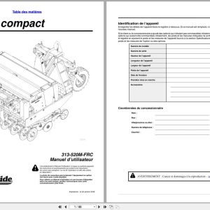 Land Pride Compact Drills 3P806NT Operator Manual 313 520M FRC FR (1)