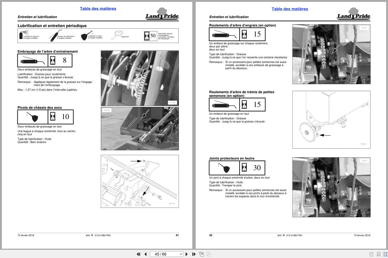 Land Pride Compact Drills 800 Operator Manual 313 519M FRC FR (2)