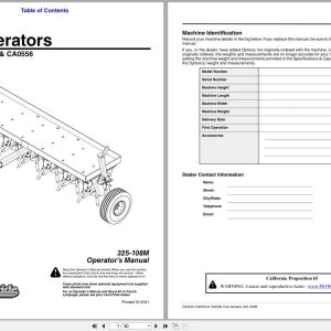 Land Pride Core Aerators CA0540 CA0548 CA0556 Operation Manual 325 108M (1)