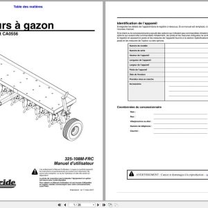 Land Pride Core Aerators CA0540 CA0548 CA0556 Operator Manual 325 108M FRC FR (1)