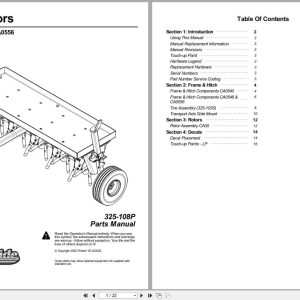 Land Pride Core Aerators CA0540 CA0548 CA0556 Parts Manual 325 108P (1)