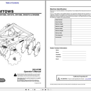 Land Pride Disc Harrows DH1048 to DH2596 Operation Manual 322 013M (1)