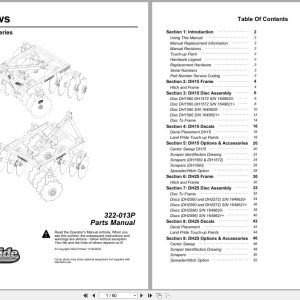 Land Pride Disc Harrows DH15 DH25 Series Parts Manual 322 013P (1)