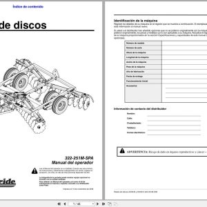 Land Pride Disc Harrows DH3510 DH3512 Operator Manual 322 251M SPA ES (1)
