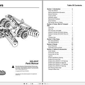 Land Pride Disc Harrows DH3510 DH3512 Parts Manual 322 251P (1)