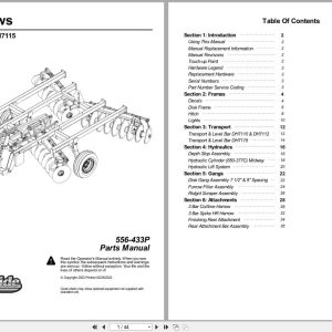 Land Pride Disc Harrows DH7110 DH7112 DH7115 Parts Manual 556 433P (1)
