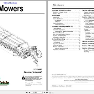 Land Pride Disc Mower DM36 Series Operator Manual 327 045M (1)