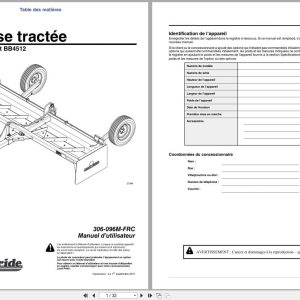 Land Pride Drag Scrapers BB4596 BB4510 BB4512 Operator Manual 306 096M FRC FR (1)