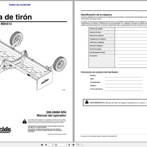 Land Pride Drag Scrapers BB4596 BB4510 BB4512 Operator Manual 306 096M SPA ES (1)
