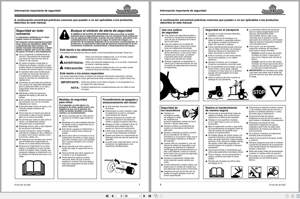 Land Pride Drills PD10 PD15 PD25 PD35 Operator Manual 317 048M SPA ES (2)