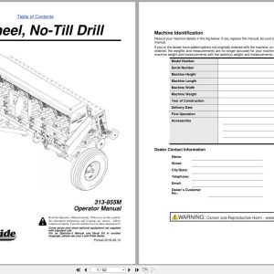 Land Pride End Wheel No Till Drill 706NT 1006NT Operator Manual 313 855M (1)