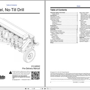 Land Pride End Wheel No Till Drill 706NT 1006NT Pre Delivery Manual 313 855Q (1)