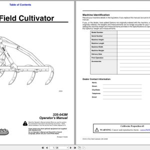 Land Pride Field Cultivators FC10 Operation Manual 335 043M (1)