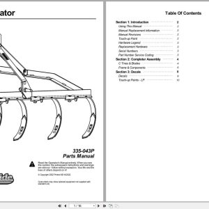 Land Pride Field Cultivators FC10 Parts Manual 335 043P (1)